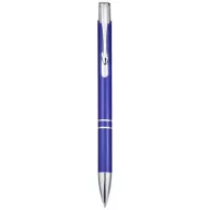 Moneta aluminium click ballpoint pen, Aluminium, Royal blue