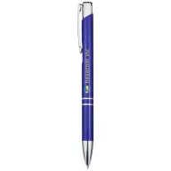 Moneta aluminium click ballpoint pen, Aluminium, Royal blue