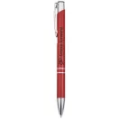 Moneta aluminium click ballpoint pen, Aluminium, Red