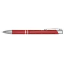 Moneta aluminium click ballpoint pen, Aluminium, Red