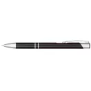 Moneta anodized aluminium click ballpoint pen, Aluminium, ABS Plastic, Steel,  solid black