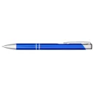 Moneta anodized aluminium click ballpoint pen, Aluminium, ABS Plastic, Steel, Blue