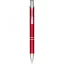 Moneta anodized aluminium click ballpoint pen, Aluminium, ABS Plastic, Steel, Red