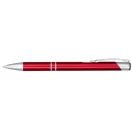 Moneta anodized aluminium click ballpoint pen, Aluminium, ABS Plastic, Steel, Red