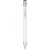 Moneta anodized aluminium click ballpoint pen, Aluminium, ABS Plastic, Steel, White