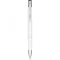 Moneta anodized aluminium click ballpoint pen, Aluminium, ABS Plastic, Steel, White
