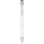 Moneta anodized aluminium click ballpoint pen, Aluminium, ABS Plastic, Steel, White