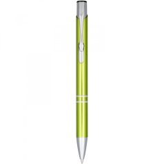   Moneta anodized aluminium click ballpoint pen, Aluminium, ABS Plastic, Steel, Lime