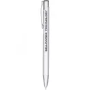 Moneta anodized aluminium click ballpoint pen, Aluminium, ABS Plastic, Steel, Silver