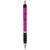 Turbo solid colour ballpoint pen with rubber grip, ABS Plastic, Magenta