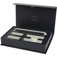   Set 2 instrumente de scris, Parker, 2610E18928, 20x1.9x13.2 cm, Otel inoxidabil, Gri