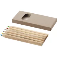   Set 6 creioane colorate, 2401E14549, Everestus, 8.7 cm, Lemn, Natur