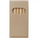 Set 6 creioane colorate, 2401E14549, Everestus, 8.7 cm, Lemn, Natur