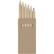   Set 6 creioane colorate, 2401E14549, Everestus, 8.7 cm, Lemn, Natur