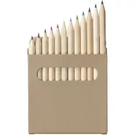   Set 12 creioane colorate, 2401E14548, Everestus, 8.7 cm, Lemn, Natur