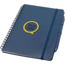 Agenda A5 si Pix, Dictando, 2502E15755, Everestus, 21 x 14.5 cm, Hartie, Plastic, Albastru Ocean