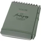 Agenda A6 si Pix, Dictando, 2502E15759, Everestus, 14.8 x 10.5 cm, Hartie, Verde Heather