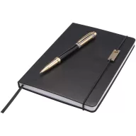   Agenda cu pix inclus, A5, Dictando, 2410E24405, Luxe, 24.5 x 2 x 23.3 cm, Hartie, Negru