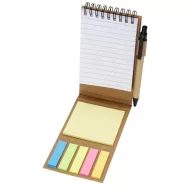   Set carnetel, notite adezive si pix, 2502E15694, Everestus, 13.9 x ⌀0.9 cm, Hartie, Natur