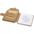Set de colorat, Everestus, 2610E17403, 9.8x1.4x9.4 cm, Hartie, Natur