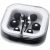 Sargas lightweight earbuds, ABS and PVC, solid black