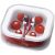 Sargas lightweight earbuds, ABS and PVC, Red