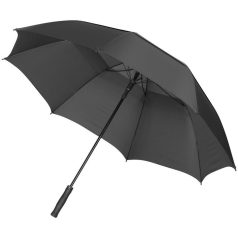   Umbrela 30 inch, automata, Luxe, AO, negru, breloc includ din piele ecologica si metal