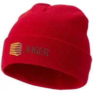 Irwin beanie, Unisex, 1x1 Rib knit of 100% Acrylic, Red