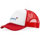 Trucker 5 panel cap, Unisex, Polyester and Foam, Red,White