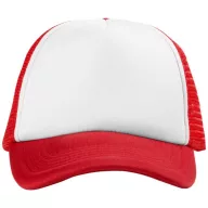Trucker 5 panel cap, Unisex, Polyester and Foam, Red,White