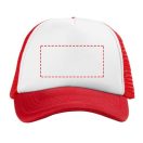 Trucker 5 panel cap, Unisex, Polyester and Foam, Red,White