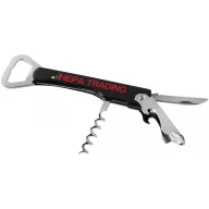   Milo waitress knife, ABS plastic body with stainless steel parts, solid black, Silver  