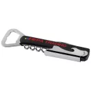 Milo waitress knife, ABS plastic body with stainless steel parts, solid black, Silver  