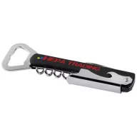   Milo waitress knife, ABS plastic body with stainless steel parts, solid black, Silver  
