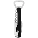 Milo waitress knife, ABS plastic body with stainless steel parts, solid black, Silver  
