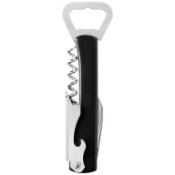   Milo waitress knife, ABS plastic body with stainless steel parts, solid black, Silver  