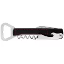 Milo waitress knife, ABS plastic body with stainless steel parts, solid black, Silver  
