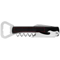   Milo waitress knife, ABS plastic body with stainless steel parts, solid black, Silver  