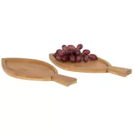   Set platouri de servit, 2 piese, in forma de peste, Everestus, AE, bambus