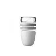   Caserola pranz cu 2 compartimente, 21MAR1236, 500 ml, 15xØ 10 cm, Mepal, Polipropilena, Plastic, Alb