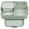 Caserola pentru pranz, Mepal, 2610E17359, 1500 ml, 25.5x6.5x17 cm, Polipropilena, Verde Sage