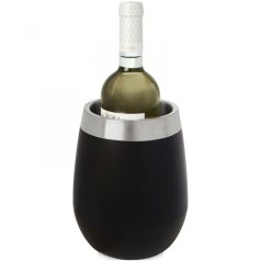   Manson racitor pentru sticla de vin, Seasons, 21OCT1323, 19 x Ø 11.9 cm, Otel, Negru