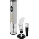 Tirbuson electric cu accesorii vin, Seasons, 21OCT0975, 22.5 x Ø 4.6 cm, ABS, Plastic, Argintiu