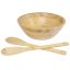 Set bol salata cu ustensile, Seasons, 22FEB0120, 7.5xØ 24 cm, Bambus, Natur