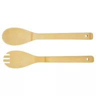   Set bol salata cu ustensile, Seasons, 22FEB0120, 7.5xØ 24 cm, Bambus, Natur