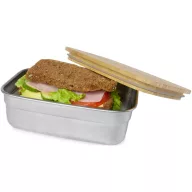   Caserola pentru pranz, Seasons, 22FEB0062, 700 ml, 18x6x12 cm, Bambus, Otel, Natur