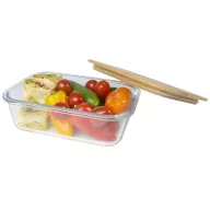   Caserola pentru pranz, Seasons, 22FEB0056, 1000 ml, 20x6.5x15xØ 796 cm, Bambus, Sticla, Natur
