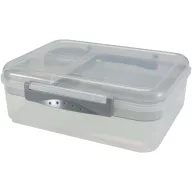   Caserola pentru pranz, Everestus, 2610E17300, 900 ml, 21.9x7.6x18.6 cm, Polipropilena, Gri Light