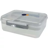   Caserola pentru pranz, Everestus, 2610E17300, 900 ml, 21.9x7.6x18.6 cm, Polipropilena, Gri Light