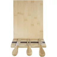   Platou de bucatarie cu 3 ustensile, Seasons, 22FEB0070, 30x7.6x34.2 cm, Bambus, Otel, Natur